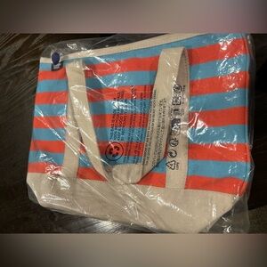 Lands End medium striped tote